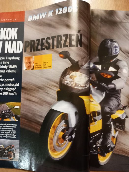 Plakat motocykla Yamaha MT-01 i premiera BMW K 1200 S