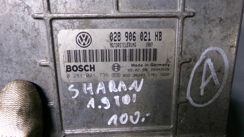 Cze66 Sterownik silnika komputer volkswagen sharan 1.9tdi wysyłka