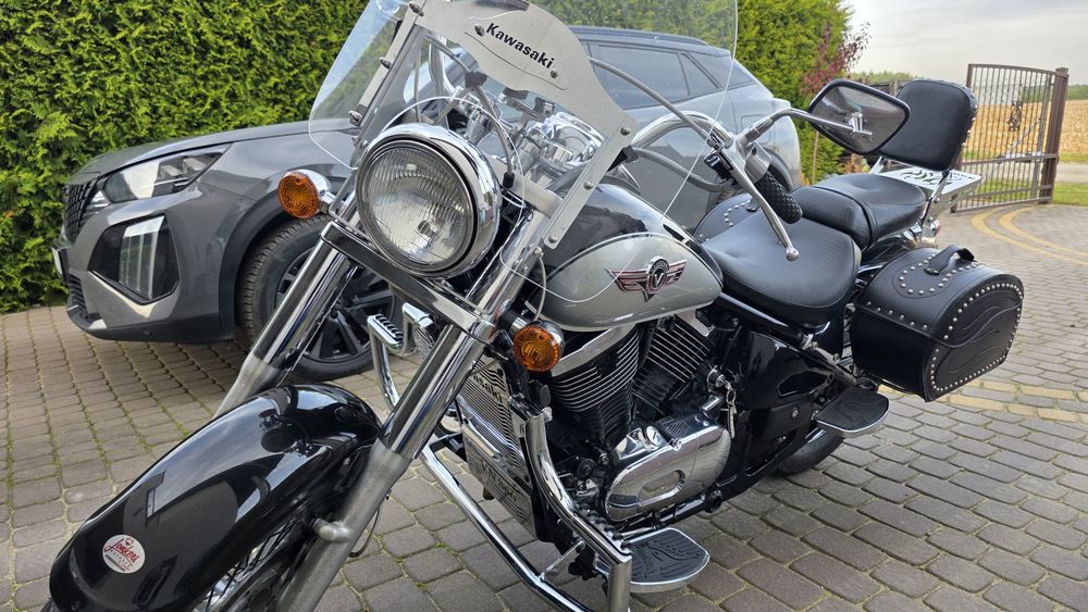 Kawasaki VN800 Vulcan Classic 1999r, piękny, nowe opony Cobra, dużo  dodatków. Po serwisie.
