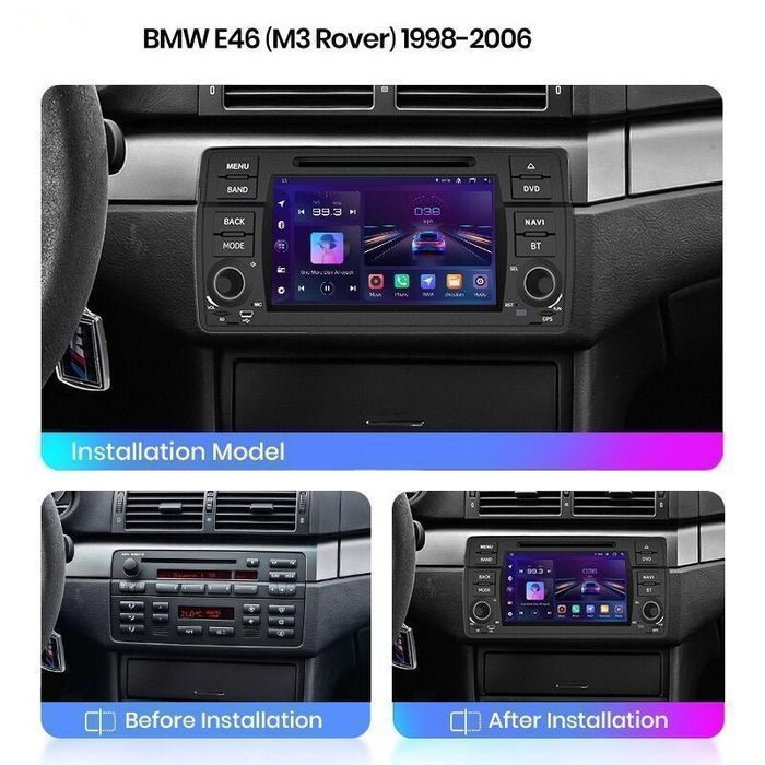 BMW E46 / M3 – Radio Android 15 7” CarPlay Android Auto 2GB/32GB GPS Nawigacja Stacja Multimedialna WiFi Bluetooth PL