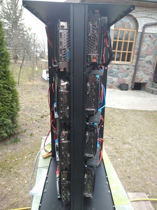 Майнинг ферма 8*1080ti в корпусе