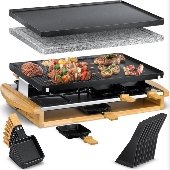 Raclette grill elektryczny KESSER PŁYTA czarny 1200 W