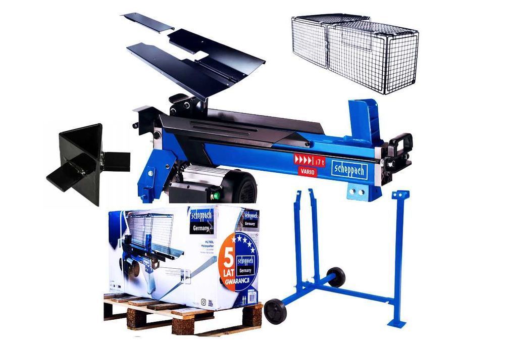 Nacisk 7 TON Hydrauliczna Łuparka do Drewna Drzewa Scheppach Piła Nowa
