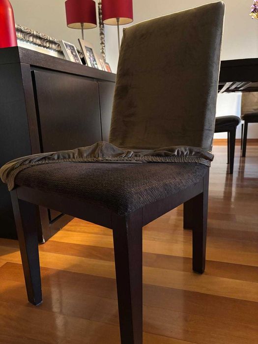 Mesa de jantar extensível 1x1,80 m (abre até 3 m) + Cadeiras - Maia