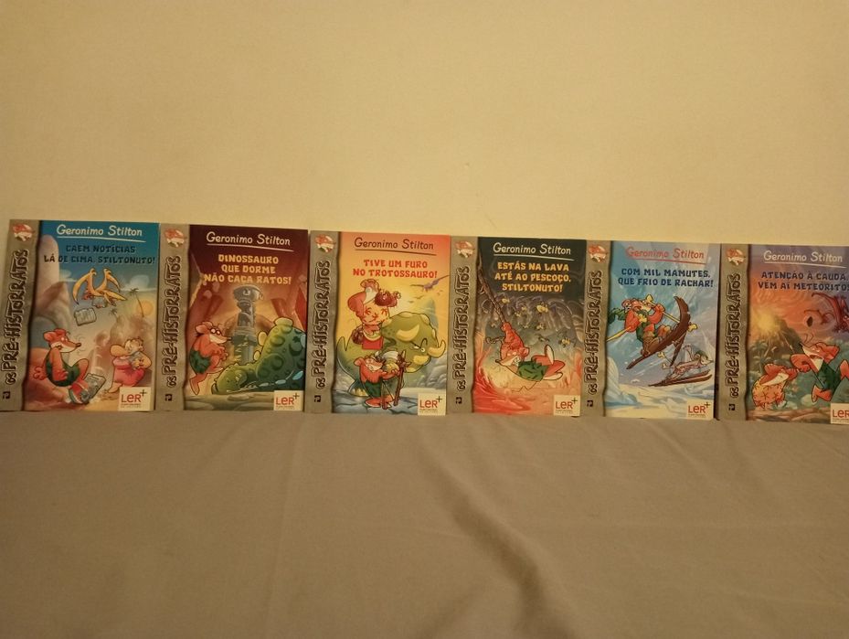 livros 2,3,4,5,7 e 10 da coleção Geronimo Stilton