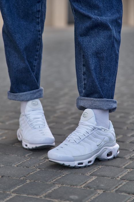 Кросівки Кроссовки Nike Air Max TN White Grey Белый Серый Білий Сірий Кросовки повсякденні