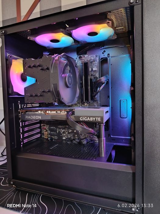 Gamingowy PC | Ryzen 5 5500 | RX 6600 XT | 32GB RAM | ARGB | Win 11