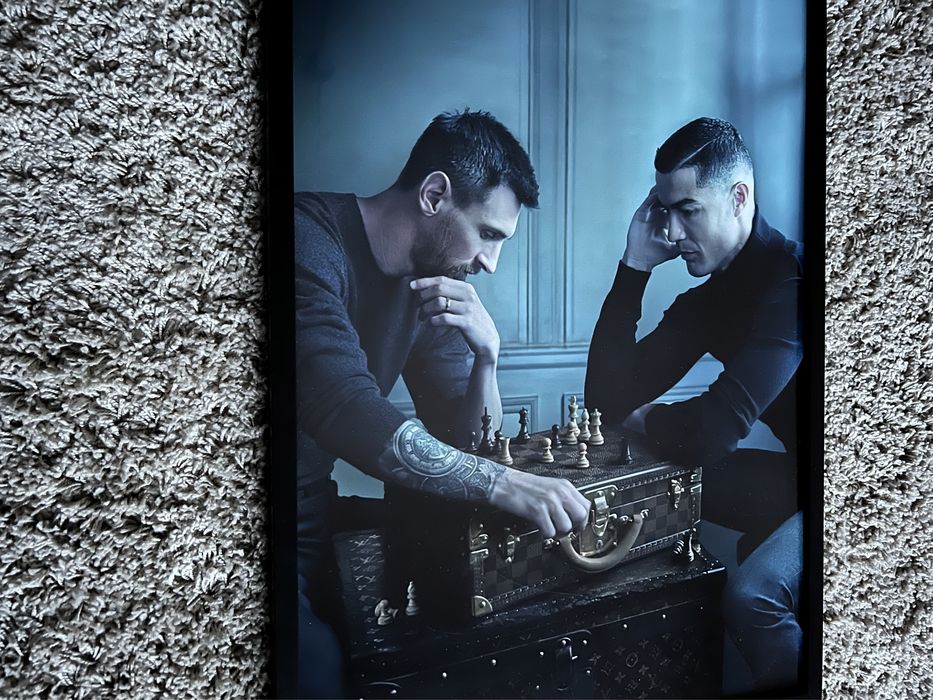 Quadro Ronaldo x Messi x Louis Vuitton