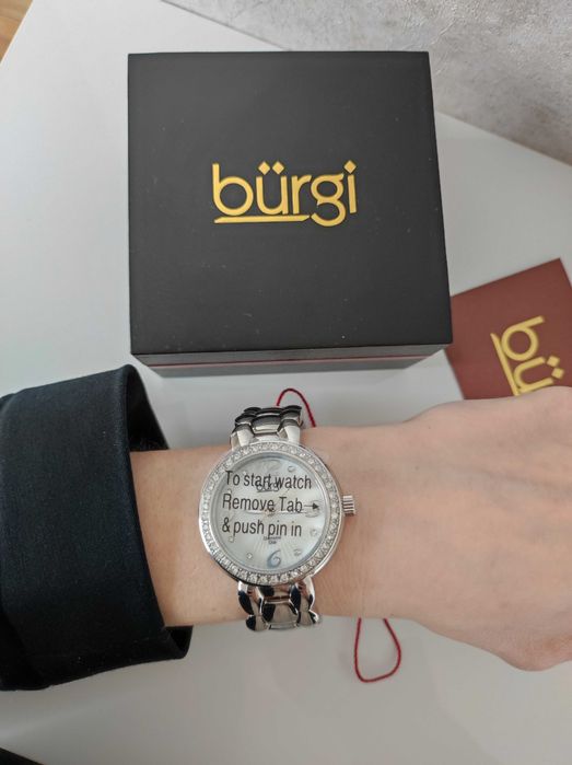 Жіночий годинник Burgi з діамантами