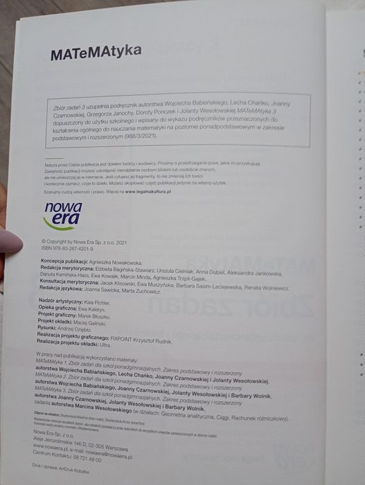 Matematyka zbiór zadań 3