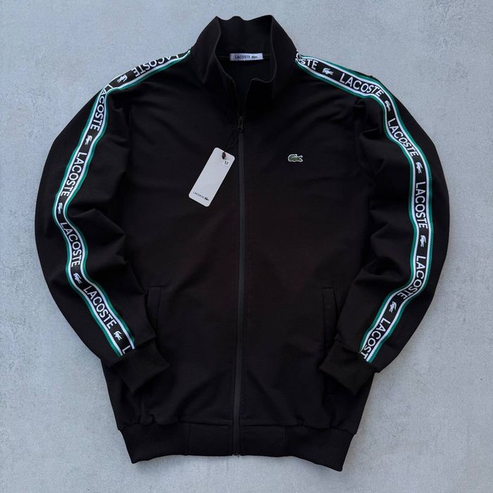 Олімпійка Lacoste з лампасами. Зіпка. Кофта Лакост. Топ якість