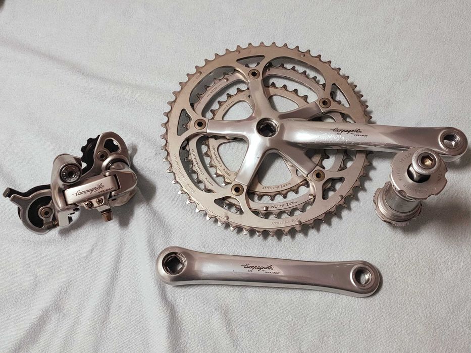 Vintage 1996 Campagnolo grupo Veloce 3x8v e rodas Atlanta 1996