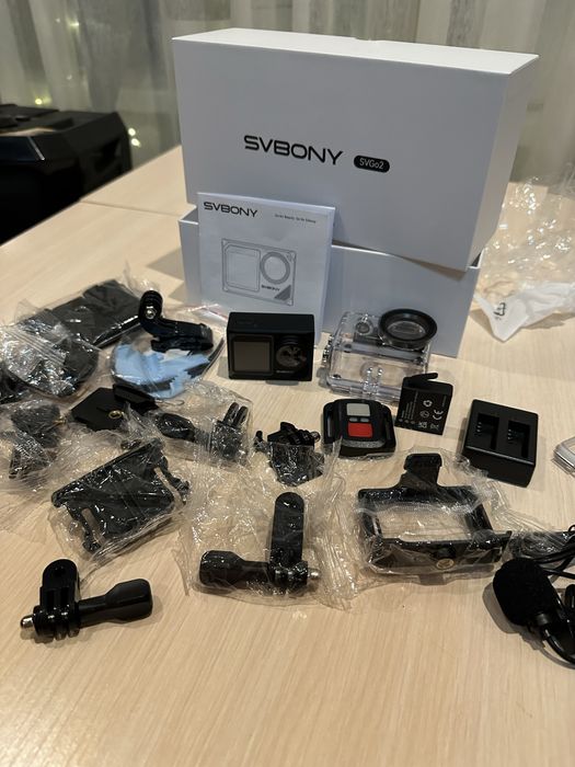 Екшн‑камера SVBONY SVGo2 4K, водонепроникна, дві батареї + штатив