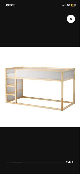 Cama IKEA KURA reversível com colchão