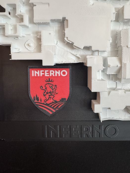 Mapa Inferno em relevo
