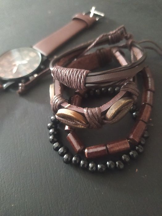 Zegarek męski zestaw bransolety