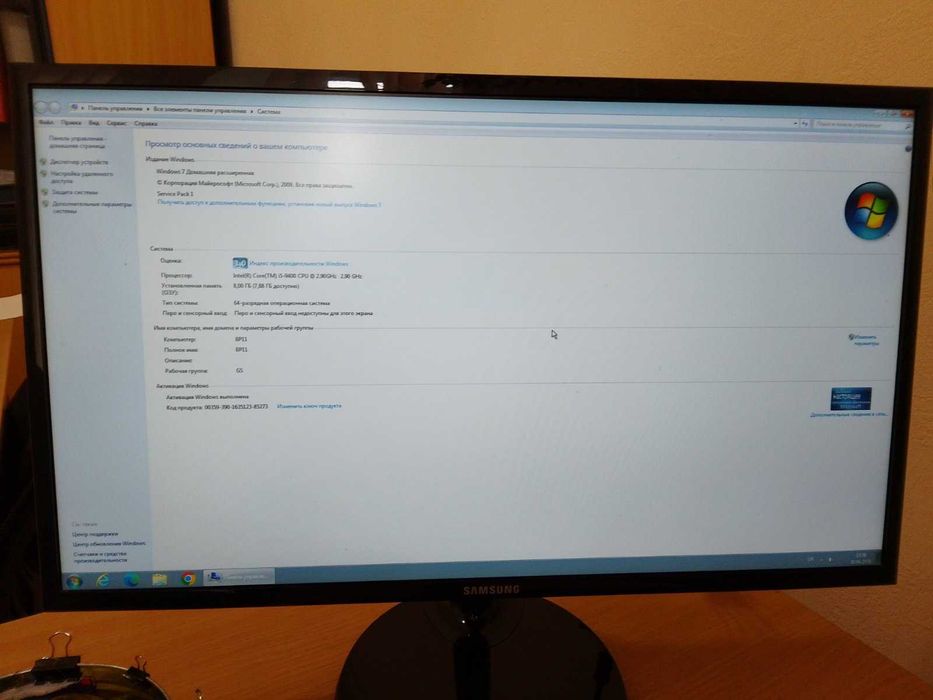 Монитор Samsung S24F350FHI в отличном состоянии .