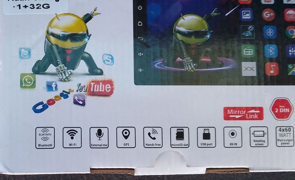 Autoradio Android 2din como novo 7"