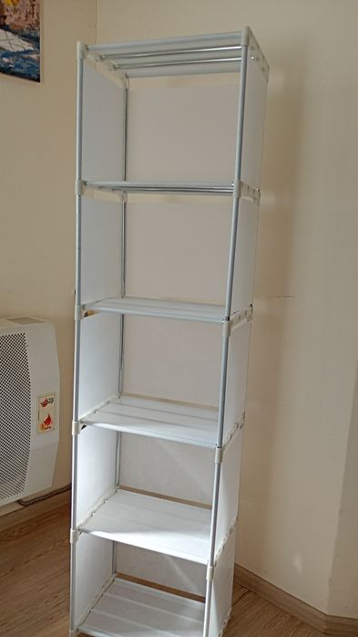Білий розкладний стелаж