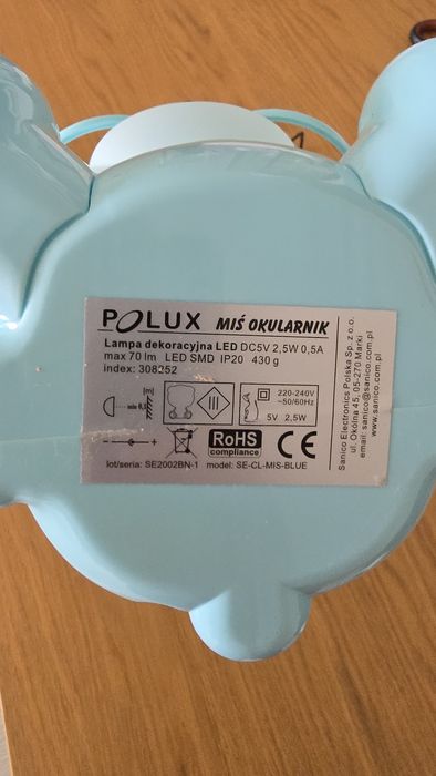 Nocna lampka miś
