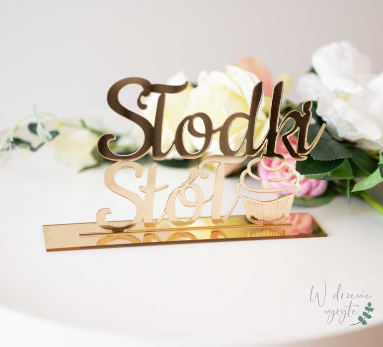 Lustrzany napis Słodki Stół