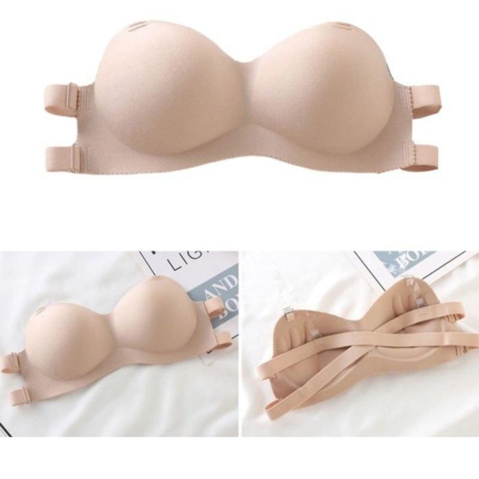 Гладкий бюстгальтер с пуш ап без бретелек