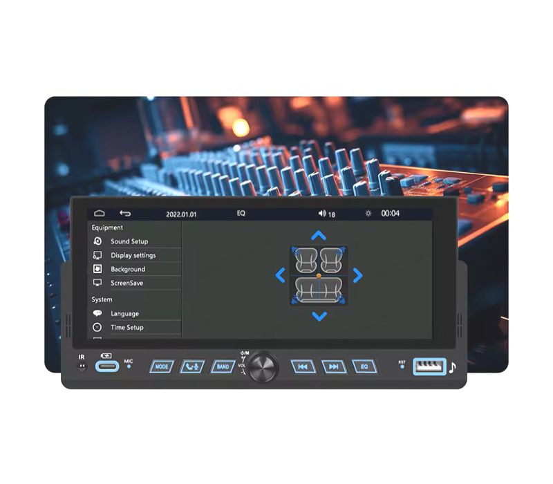 RÁDIO MULTIMÉDIA UNIVERSAL 1 DIN 7" CARPLAY / ANDROID 13 AUTO