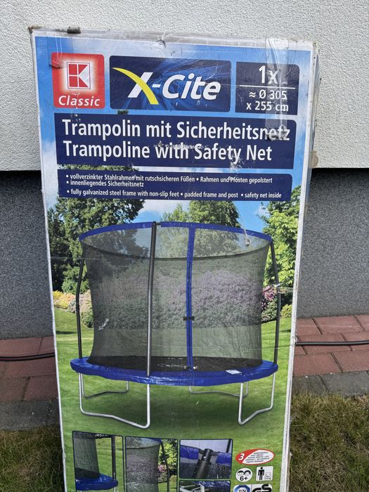 Trampolina duża z siatka x-cite 305x255