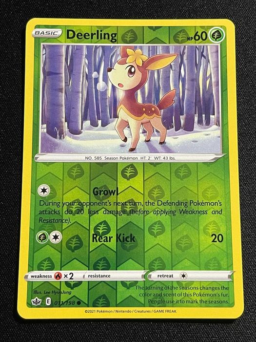 Carta Pokémon Deerling 11/198 Chilling Reign