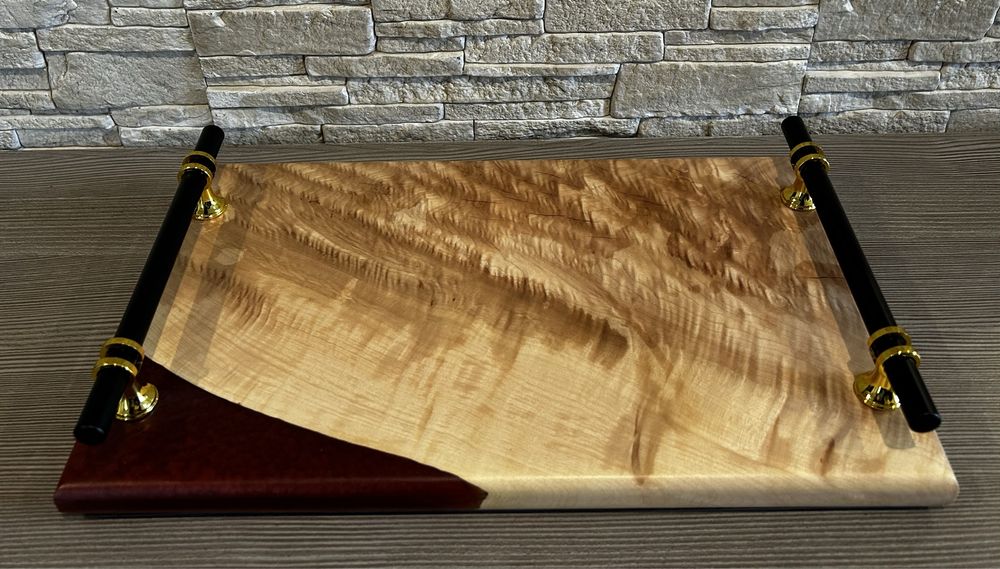 Tacka do serwowania z żywicą w stylu loft