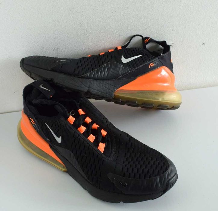Nike Air Max 270 czarne 39 z pomarańczową wstawką sneakersy