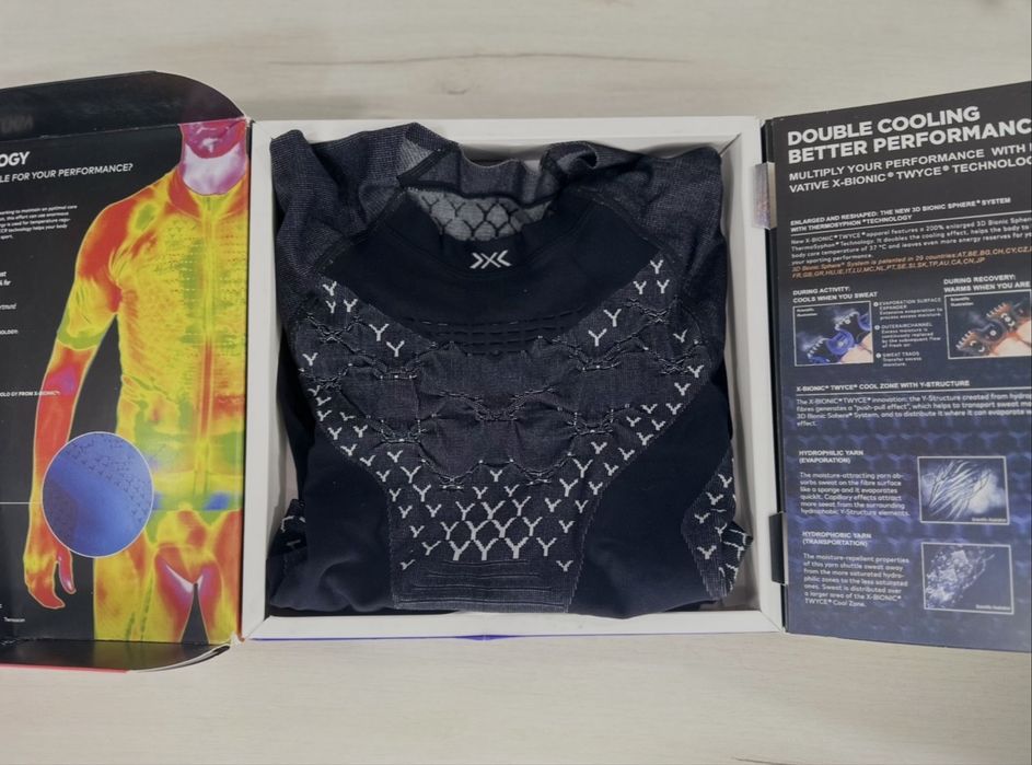 Футболка X-Bionic Twyce Run Shirt 4.0 Dolomite Opal Black/Arctic White