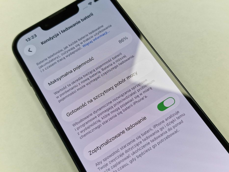 Iphone 13 128GB/ Midnight/ Grade A-/ Bat 86%/ Gwarancja + ładowarka