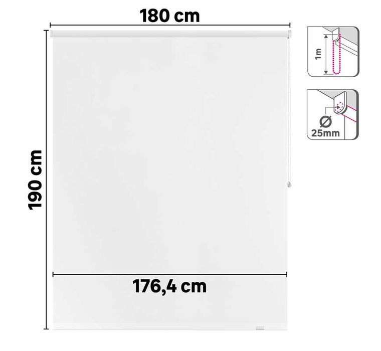 Cortina de rolo blackout - tamanho (cm) 180x190 e 170x190 - Bege