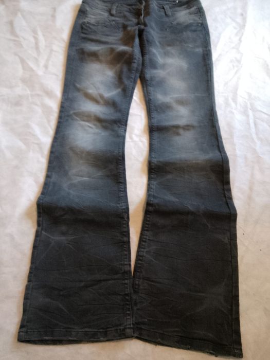 arhive flared Japanese jeans vintage bootcut slim flare клеши кльош клеш клешы чёрные black faded low rise джинси чорні джинсы erd type boot cut Бут