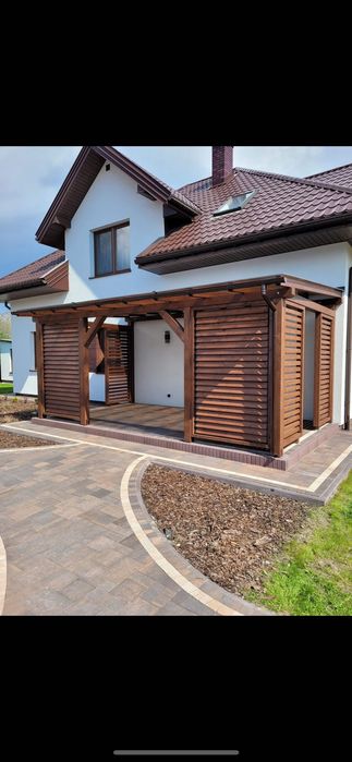 Zadaszenie tarasu wiata pergola ruchome deseczki taras altana