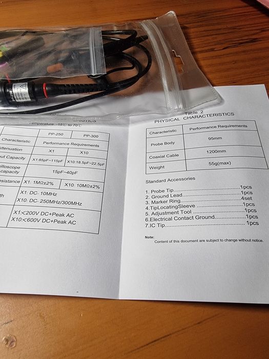 Щуп для осциллографа 250 МГц ( Новый)