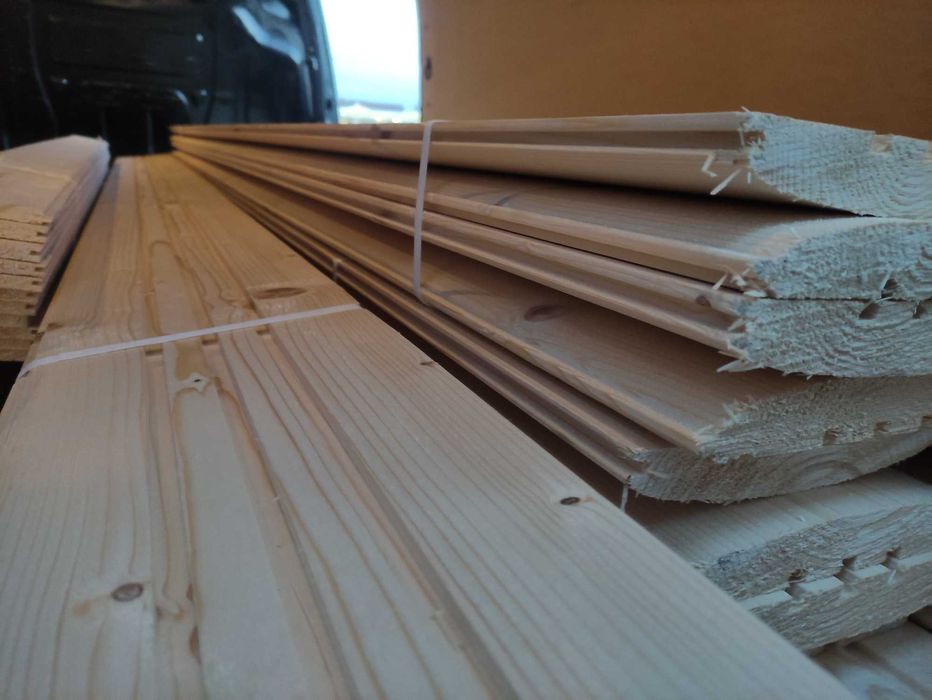 Boazeria, deska elewacyjna terasowa, sztachety, kantówki drzwi