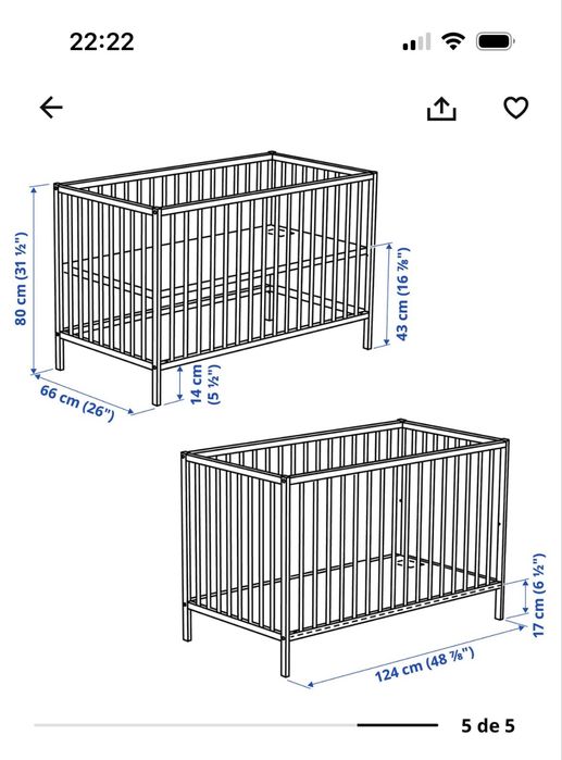 Berço e colchao ikea