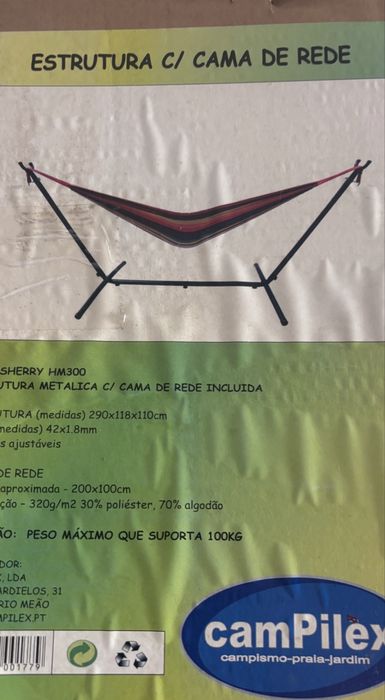 Estrutura com cama de Rede .nunca usada .