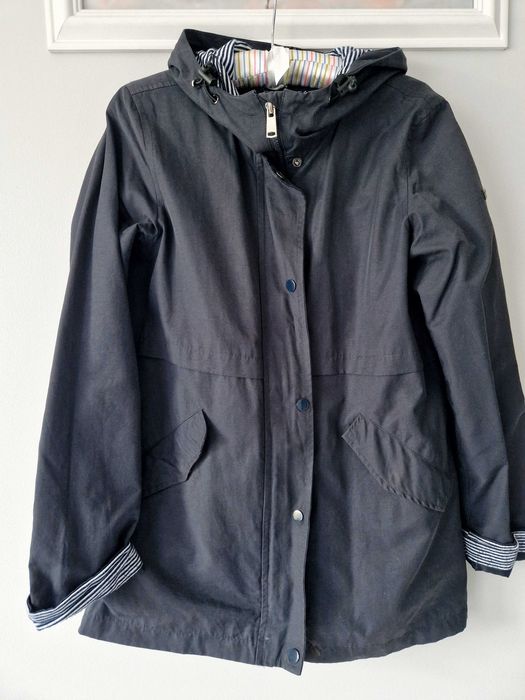 Cross Jeans S - Płaszcz damski/granatowy przeciwdeszczowy