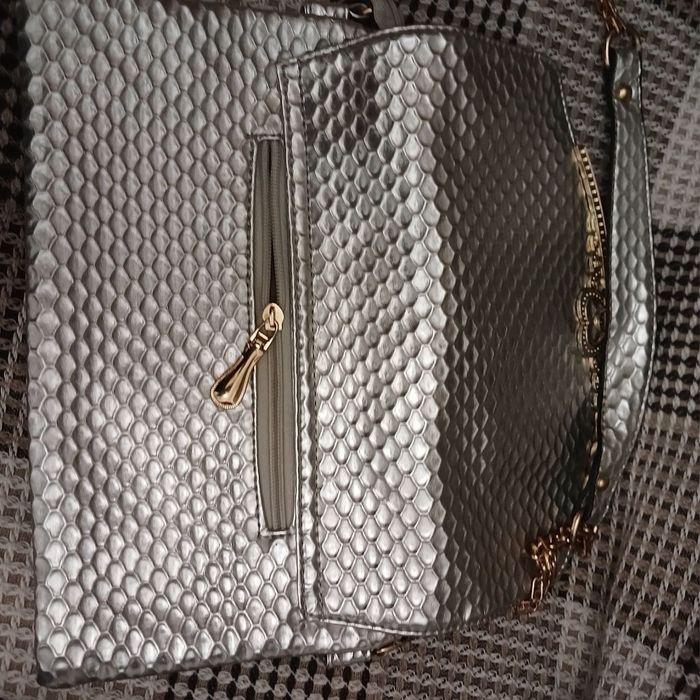 Клач сумка сріблястого кольору
