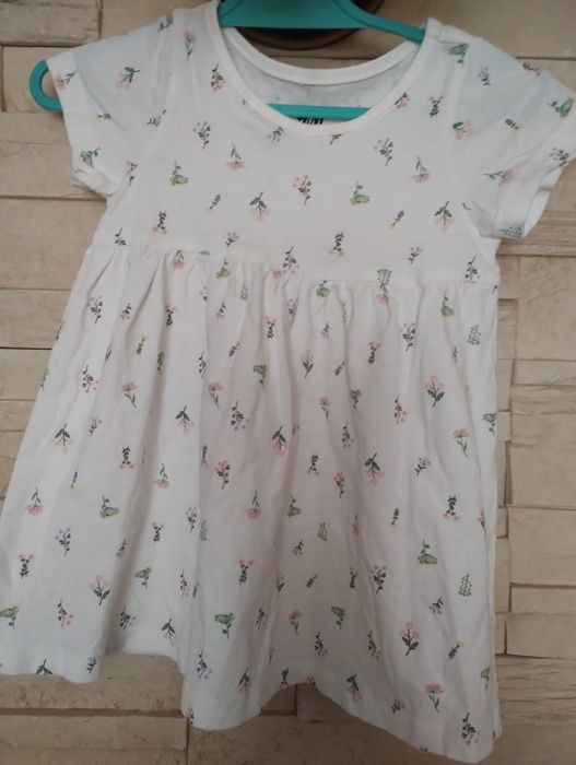 Sukienka bawełniana dziewczęca r 74 H&M