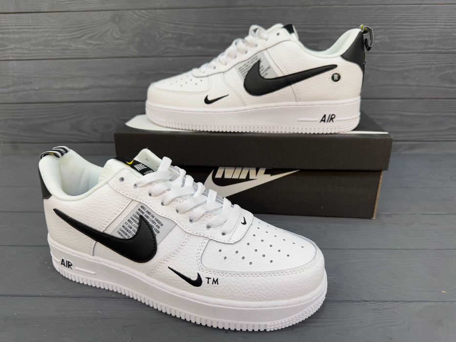 Чоловічі кросівки кеди Nike Air Force 1 Mid TM. Розміри 36-45. Шкіра!