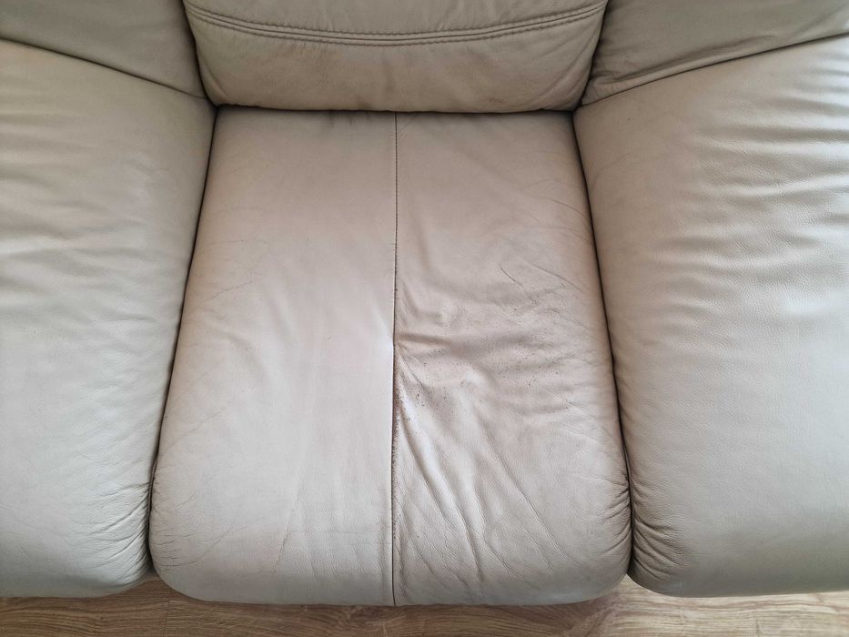 Kanapa i fotel do salonu - skóra ekologiczna