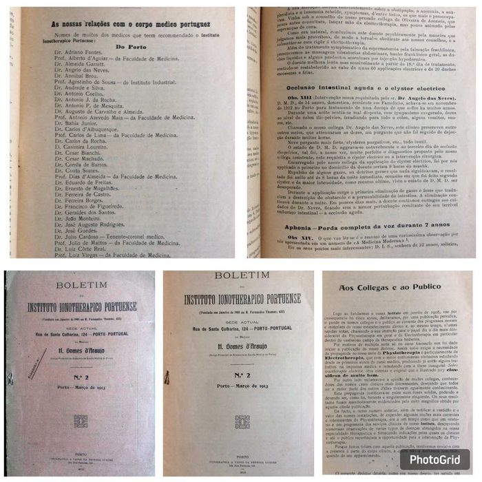 Boletim do Instituto Ionotherapico portuense. H. Gomes d´Araujo, 1913