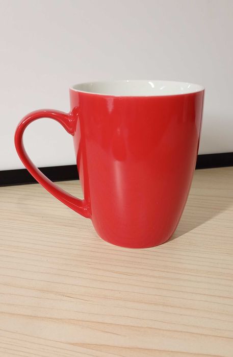 Kubek ceramiczny Veroni - kolekcja Rainbow /czerwony/, 330 ml.