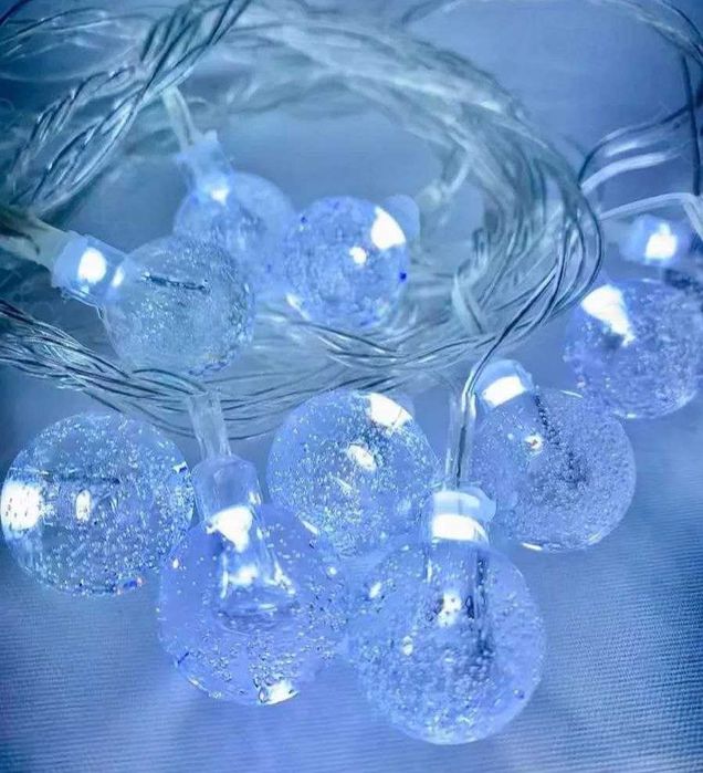 Гірлянда кульки холодне біле світо 3.5 м