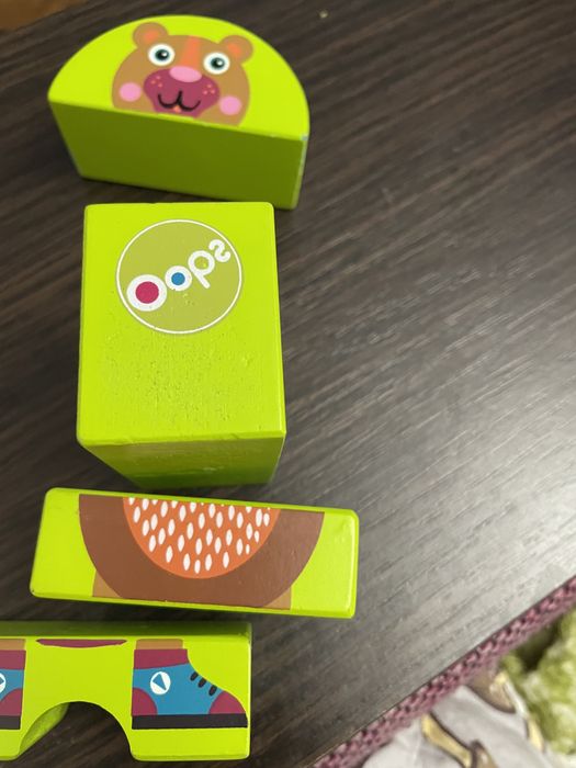 Дерев'яна розвиваюча іграшка для дітей Oops Ведмедик