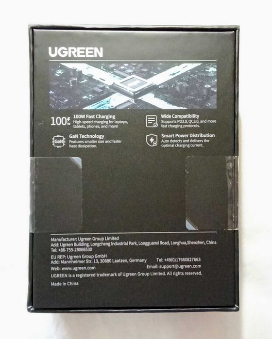 Ugreen GaN 100w Nexode CD226 Fast Charger Зарядное ноутбука смартфона
